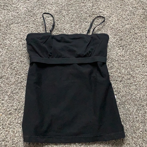 Express black tank top. Beaded top, adjustable straps, built in extra support. - Picture 6 of 6